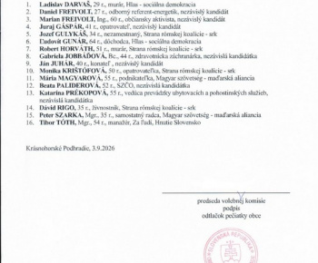 Aktuality / Voľby do orgánov samosprávy obcí 2026 - foto