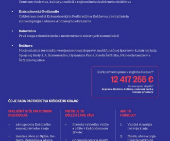 Aktuality / Rozvoj nášho regiónu a obce: Rada partnerstva Košického kraja investuje do projektov v Krásnohorskom Podhradí - foto