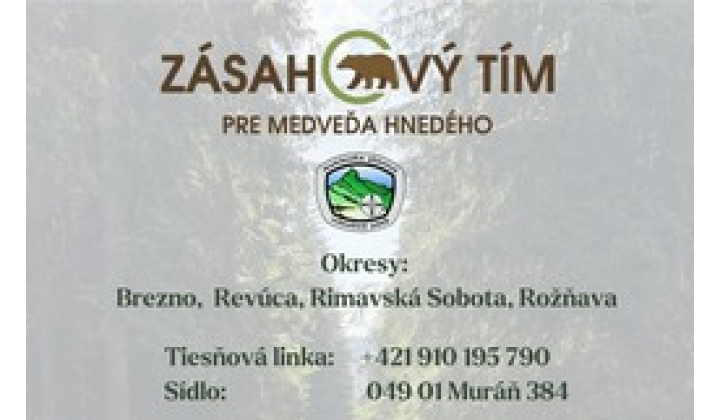 Informácia pre obyvateľov o výskyte medveďa hnedého