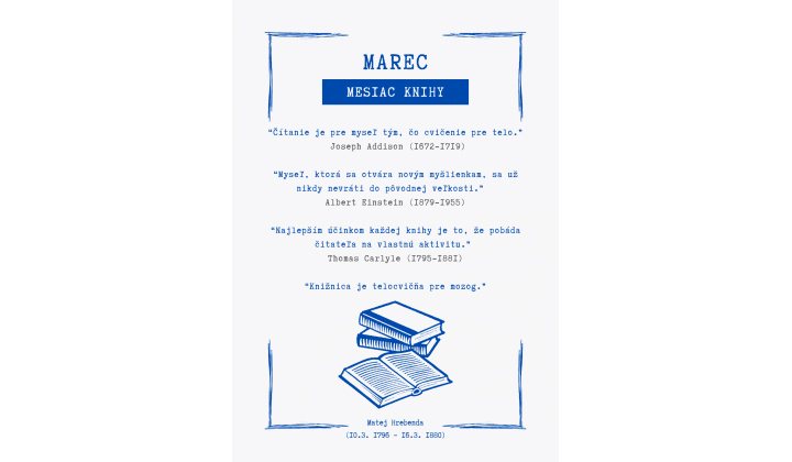 Marec – mesiac knihy