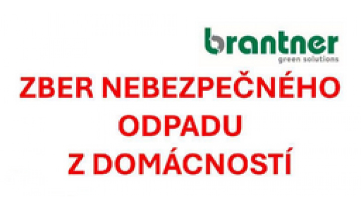 OZNAM O ZBERE NEBEZPEČNÉHO ODPADU