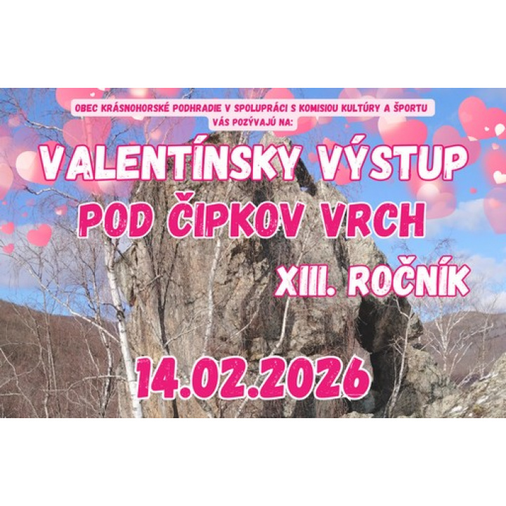 Pozvánka na 13. ročník Valentínskeho výstupu pod Čipkov vrch